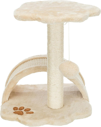 Trixie Mica 18-In Cat Tree for Kittens, Indoor Jute Scratching Post Cat Furniture, Padded Platform, Dangling Toy, Greige9