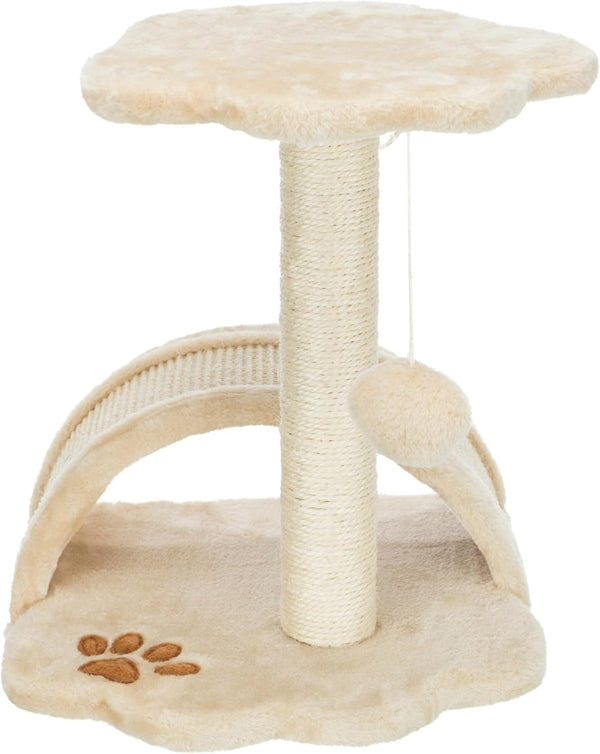 Trixie Mica 18-In Cat Tree for Kittens, Indoor Jute Scratching Post Cat Furniture, Padded Platform, Dangling Toy, Greige9