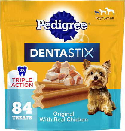 Pedigree Dentastix Small & Toy Breed Dog Dental Treats, Fresh, 102 Count | Triple Action Dental Care, Reduces Tartar, Cleans Teeth, Freshens Breath, for Dogs 7-22 Lbs, No Added Sugar/Fillers11