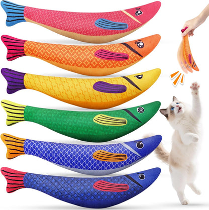 Cat Toys for Indoor Cats, 6 Pack Interactive Catnip Toys for Bored, Kitten Kicker Toy for Kitty with Sound, Cat Chew Toys for All Breeds1