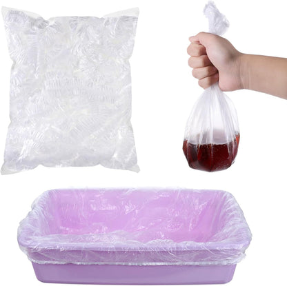 50 PCS Disposable Plastic Cage Liners, Small Animals Leak Proof Toilet Film Litter Pan Bags Film Litter Box Liner for Rabbits, Guinea Pigs, Chinchillas, Hedgehogs, Birds1
