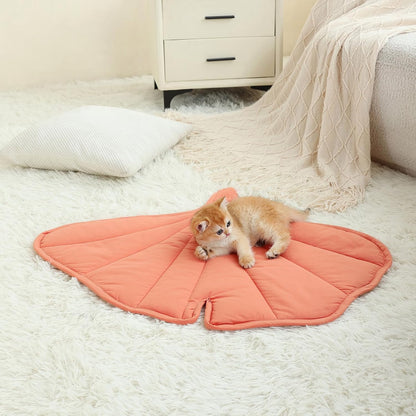 Letalong 31 X 25 Inch Leaf Shaped Cotton Cat Bed Pad, Warming Cat Mat, Pet Warming Pad for Cats, Warmer Mat for Feral and Indoor Cats, 2025 Enlarged and Thickened Leaf Beds7