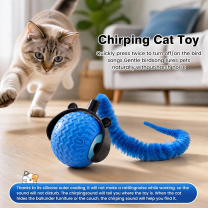 Automatic Cat Toy Ball – Interactive Rolling Ball for Indoor Cats, 3 Modes Motion Activated Self-Play Cat Toy with Tail, Eco-Friendly Cat Exercise Ball to Keep Your Cat Busy6