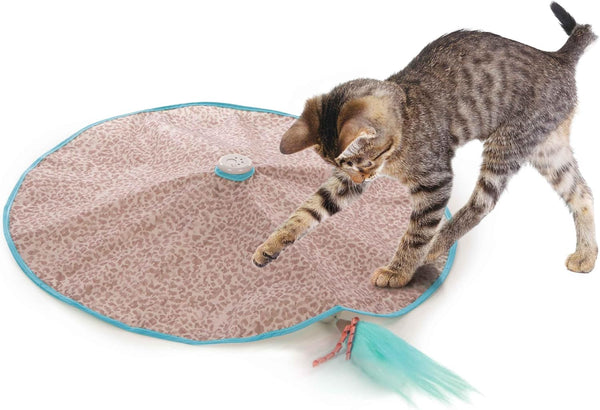 Smartykat Hidden Hijinks Toy for Indoor Cats & Kittens, Electronic Interactive Motion Toy, Featuring Teaser Wand, plus Replaceable Batteries Included1