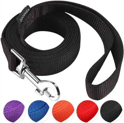 AMAGOOD 6 FT Puppy/Leash, Strong Traditional Style with Easy to Use Collar Hook, Great for Small, Medium and Large Dogs (5/8In X 6 Ft, Purple)48
