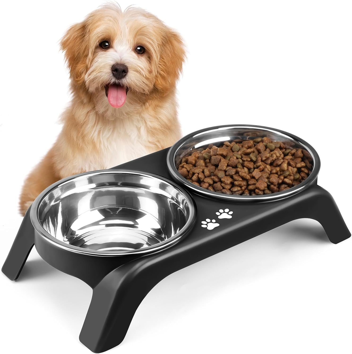 comesoon-elevated-dog-bowls-for-small-medium-dogs-3-height-adjustable-raised-stand-with-2-thick-6-stainless-steel-food-bowls-non-slip-feeder-adjusts-to-2-75-6-7-5-black