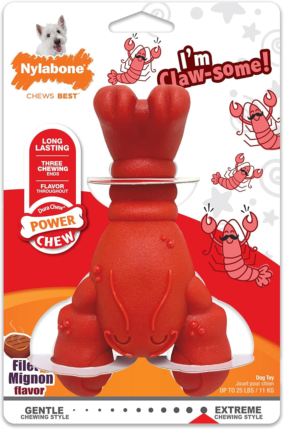 nylabone-power-chew-lobster-dog-chew-toy-filet-mignon-flavor-small-durable-dog-toys-for-aggressive-chewers-long-lasting-discourages-destructive-chewing-for-dogs-up-to-25-lbs