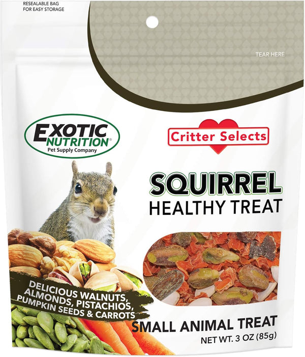 Squirrel Treat (3 Oz.) - Healthy Natural Nut & Vegetable Treat - Walnuts, Almonds, Pistachios, Pumpkin Seeds, Dried Carrots - Flying Squirrels, Ground Squirrels, Tree Squirrels & Other Rodents1