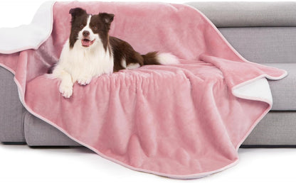 Gogobunny Waterproof Bed Blanket, Reversible Sherpa Fleece Throw Blanket for Dog Puppy Cat, Furniture Cover Protects Bed Couch Sofa from Liquid Pee and Pet Fur (Dark Purple, 50X60 Inches)20