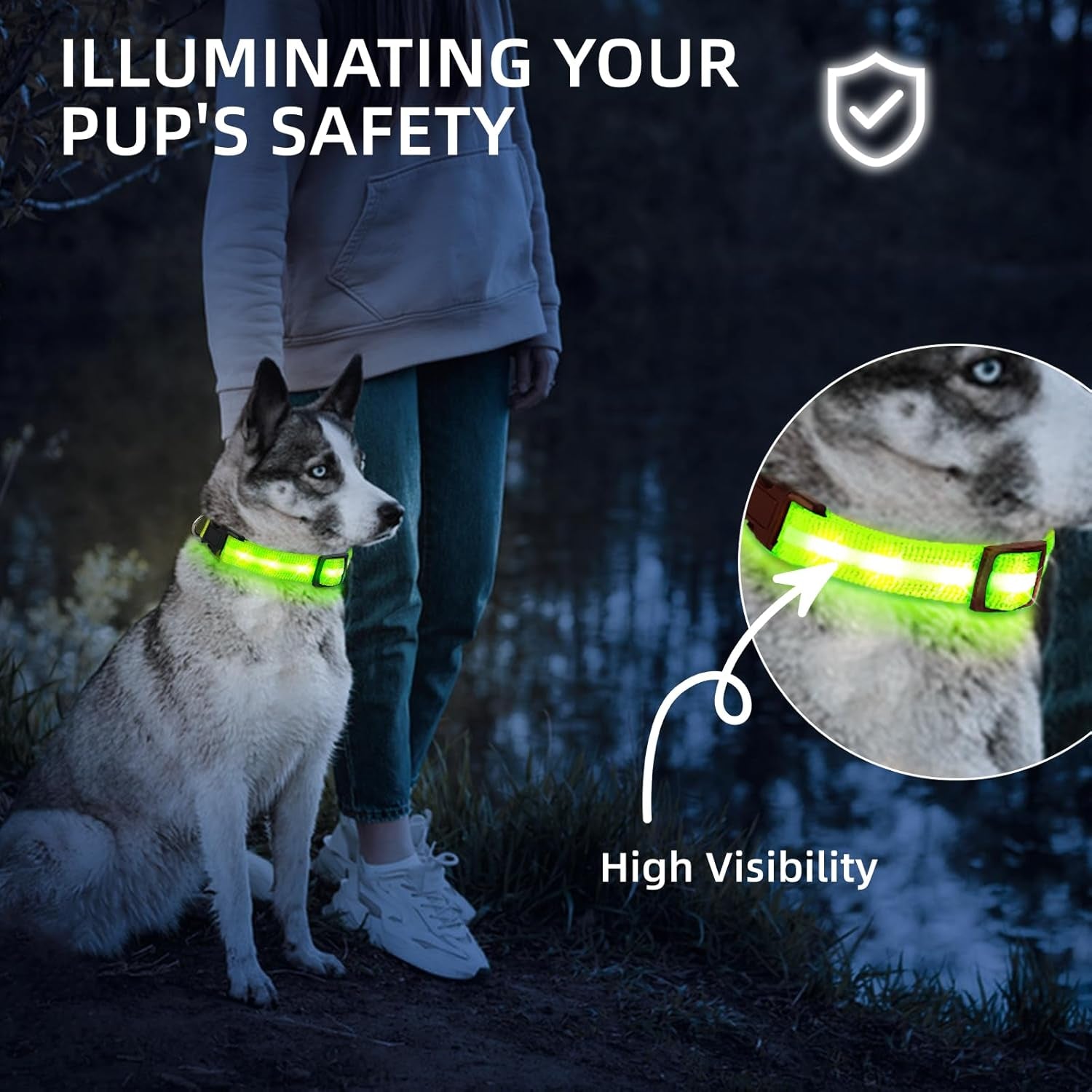 super-bright-led-dog-collar-waterproof-light-up-collarsgreen-medium-lighted-dog-collar-with-adjustable-fit-soft-nylon-comfort-usb-c-rechargeable-glow-in-the-dark-visibility-for-night-walks