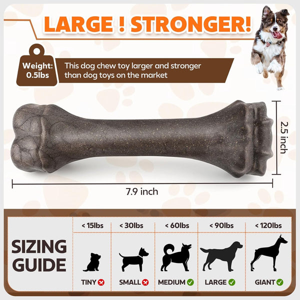 Dog Toys for Aggressive Chewers, Indestructible Bones Toy for Aggressive Chewers, Tough Puppy Chew Toy for Heavy Duty Dogs, Big Dog Teething Toys with Durable Nylon for Large/Medium Breed Puppies2