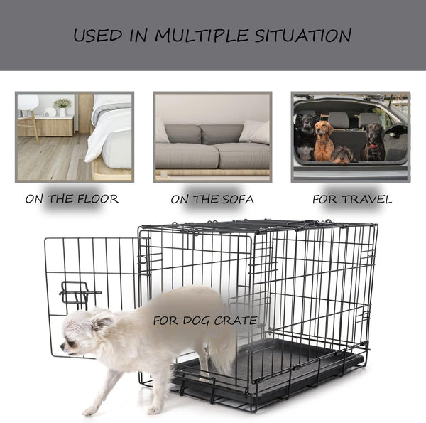 Washable Dog Bed Mat Ultra Soft Dog Crate Pad Comfy Fluffy Pet Kennel Beds Sleeping Mattress for Large Jumbo Medium Small Dogs, 36 X 23 Inch, Gray4