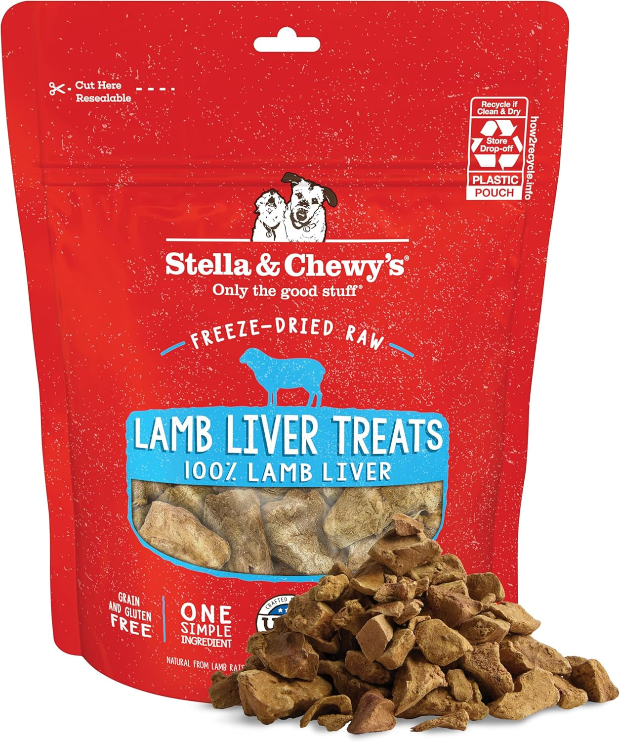 stella-chewys-freeze-dried-raw-chicken-heart-dog-treats-single-ingredient-no-additives-premium-training-treats-perfect-for-picky-eaters-11oz-bag
