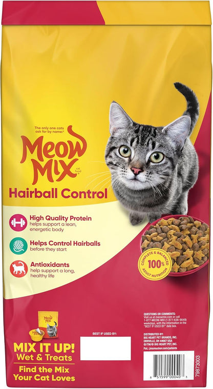 Meow Mix Hairball Control Dry Cat Food, 6.3 Pound Bag9