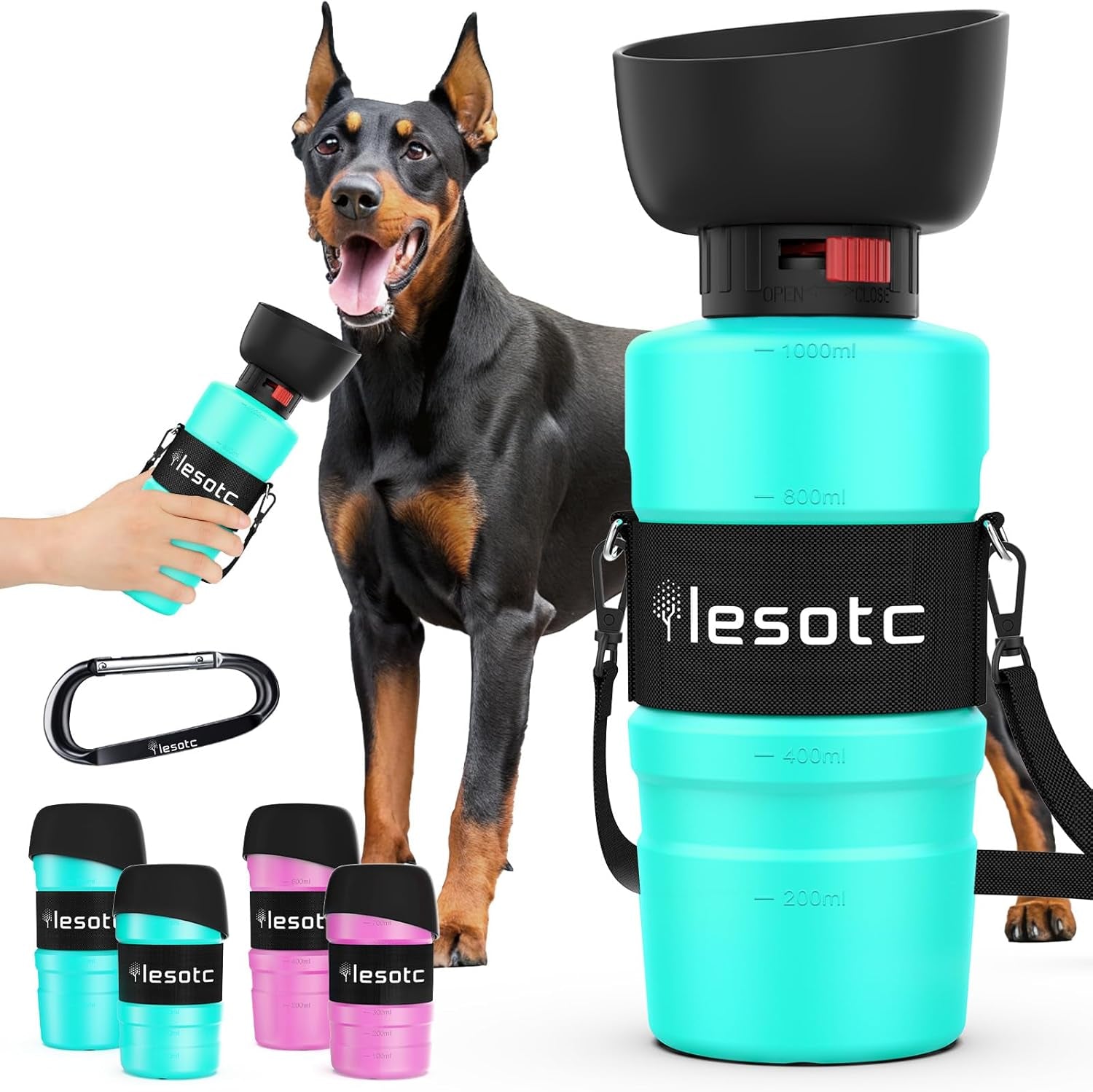 lesotc-dog-water-bottle-portable-water-dispenser-with-travel-water-bowl-leak-proof-pet-travel-squeeze-bottle-puppy-essentials-dog-stuff-accessories-for-outdoor-walking-hiking-camping