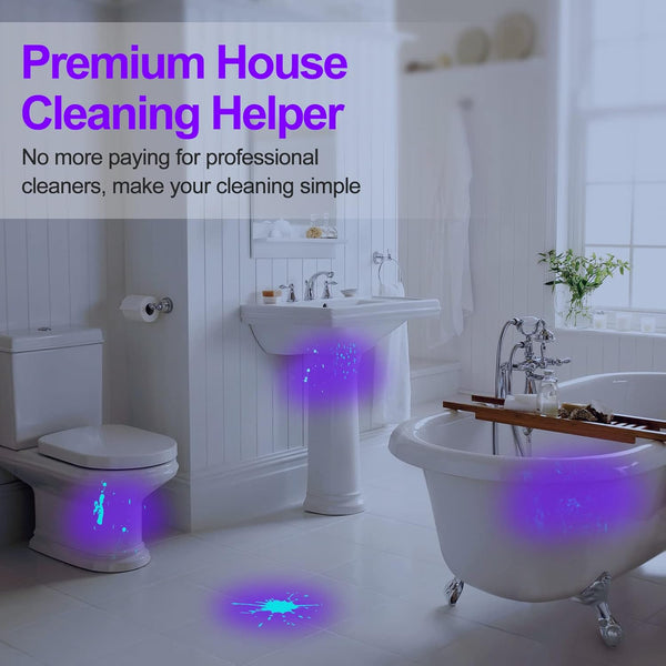 Black Light UV Light Flashlight, 21 LED 395Nm Ultraviolet Blacklight Flashlight Mini Pet Urine Detector for Dog/Cat, Dry Stains, Resin Curing, Matching with Pet Odor Eliminator(Batteries Are Included)4