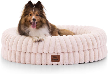 Chixnuggle Orthopedic Dog Bed, Washable Cover, Faux Fur Bolster Pet Couch | Waterproof,Egg Crate Foam,Non-Slip Bottom,For Small Medium Dogs,Dark Grey,30*24*7,Dog Sofa,Puppy Bed26