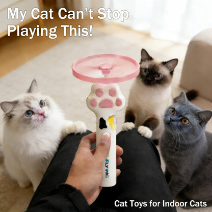 Cat Fetch Toy Launcher with 10 Soft & Flexible Discs, Cat Toys for Indoor Cats, LED Glowing Launcher, Electric Interactive Kitten Toy for Hunting & Exercise, USB Rechargeable6