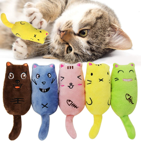 Legendog 5Pcs Bite Resistant Catnip Toy for Cats,Catnip Filled Cartoon Mice Cat Teething Chew Toy9