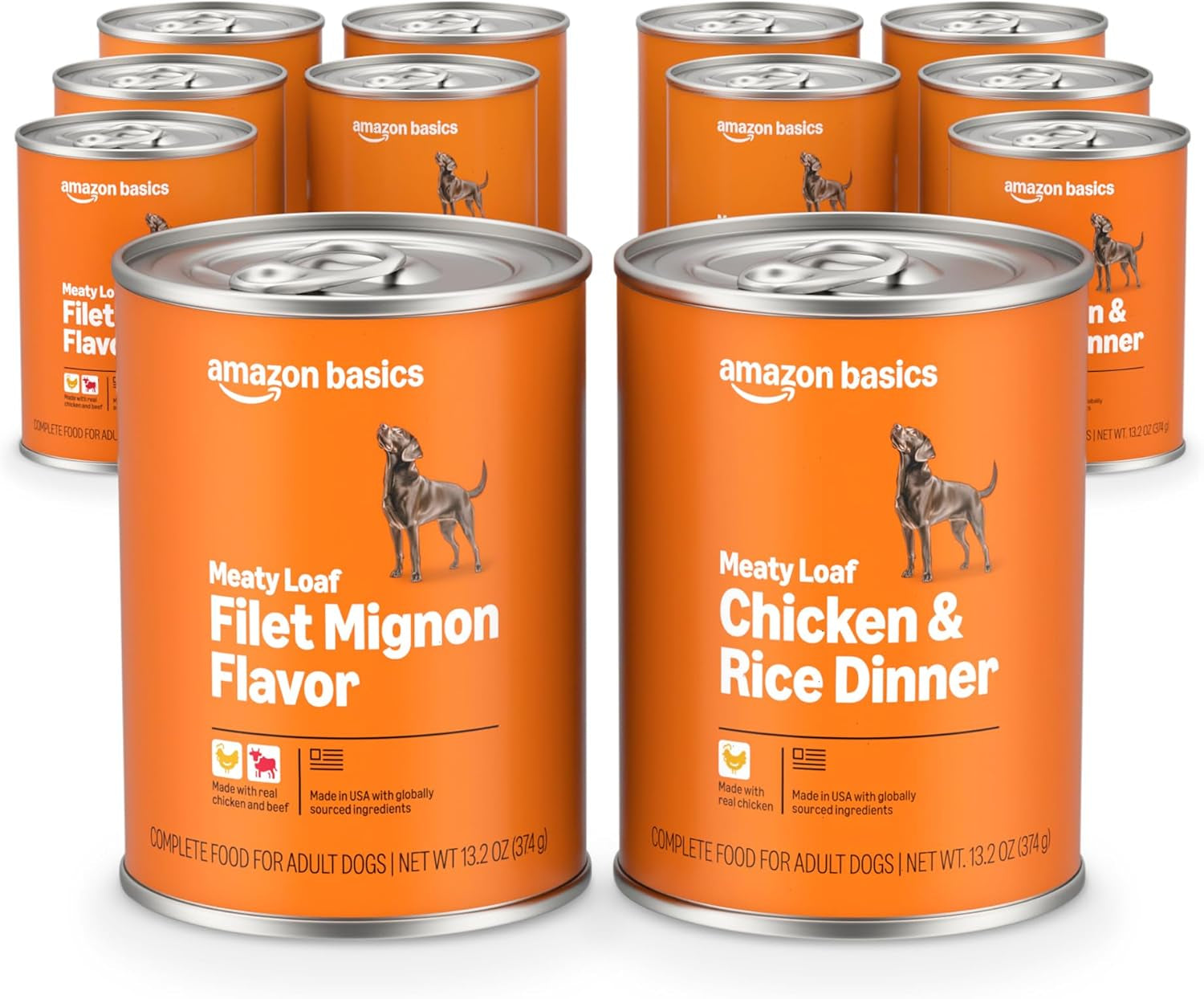 amazon-basics-wet-dog-food-meaty-loaf-variety-pack-filet-mignon-flavor-and-chicken-rice-dinner-made-with-real-chicken-and-beef-13-2-oz-can-6-cans-of-each-flavor-12-cans-in-total