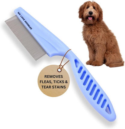 Tick & Flea Comb for Dogs, Fine Tooth Dog Face Brush for Tear Stains 2 PACK | Fine Tooth Metal Flea Comb for Dogs, Removes Lice, Ticks & Fleas around Eyes, Face & Body, for Poodles, Doodles, Cats, Pets7