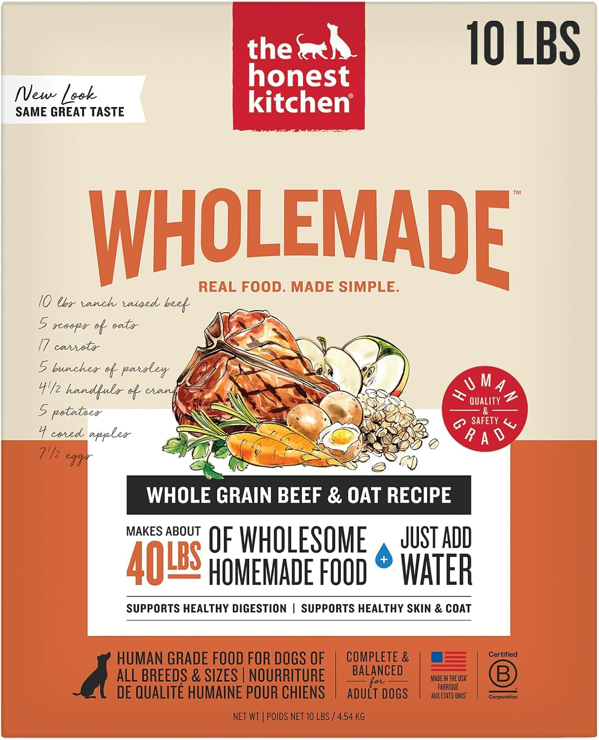 the-honest-kitchen-wholemade-whole-grain-beef-recipe-human-grade-dehydrated-dog-food-just-add-water-supports-digestion-skin-coat-topper-for-dry-or-wet-dog-food-10-lb-box-makes-40-lbs