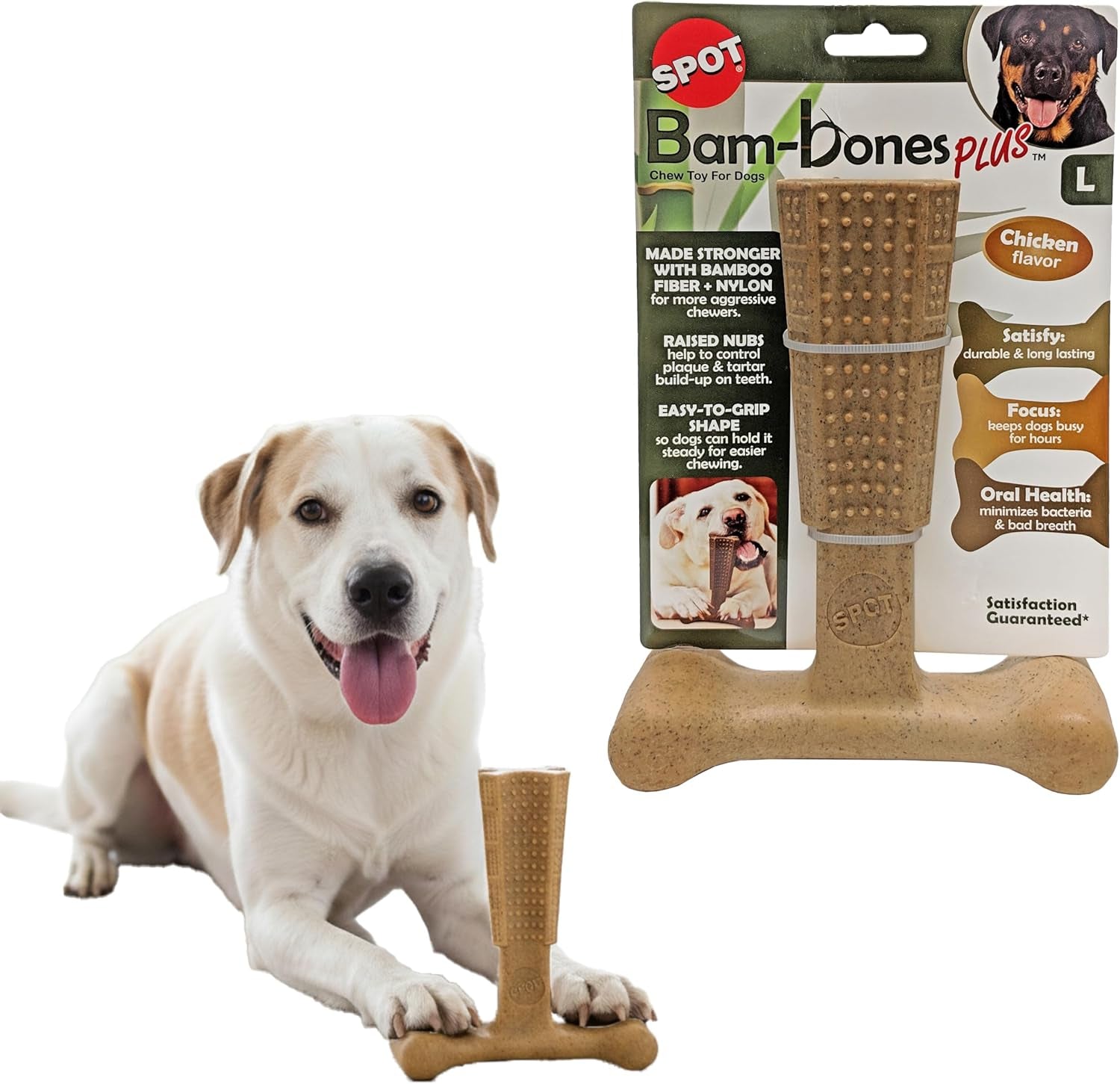 spot-bam-bones-plus-t-bone-bamboo-fiber-nylon-dog-chew-toy-for-moderate-to-aggressive-chewers-durable-long-lasting-non-splintering-beef-flavor-toy-for-adult-dogs-puppies-under-60-lbs-6-in