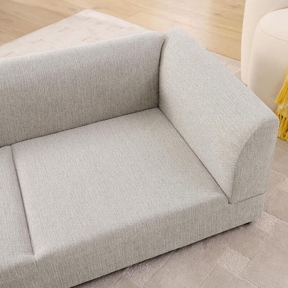 Oversized Dog Sofa Couch for Medium & Large Dogs, Modern Pet Couch Bed with Backrest & Armrests, Supportive Foam Cushion, Linen Fabric Dog Couch8