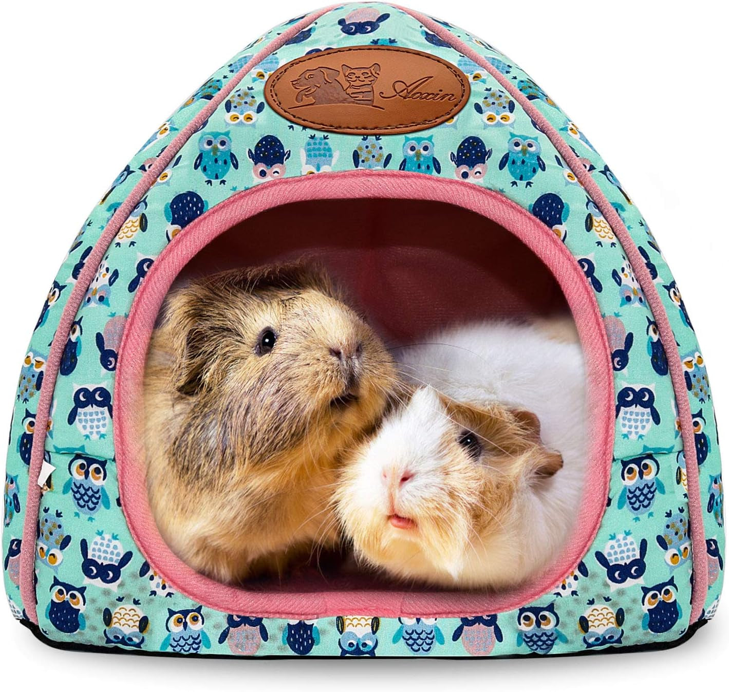bwogue-guinea-pig-bed-hideout-washable-hamster-cave-for-small-animals-removable-cushion-for-cleaning-warm-fleece-nest-washable-bed-10-23-x-10-23-x-11-in-dwarf-rabbits-hedgehogs