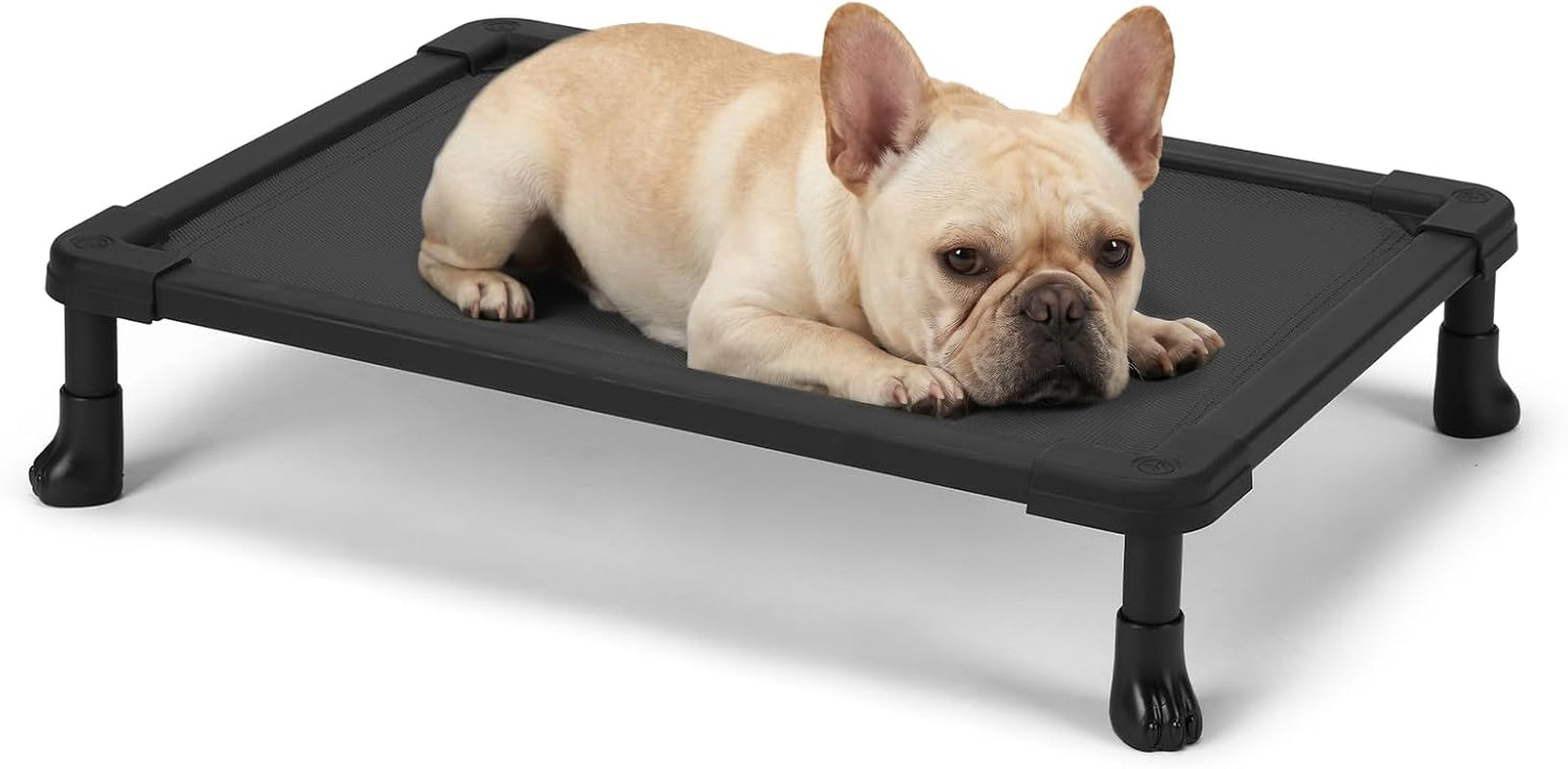 veehoo-elevated-dog-bed-small-chew-proof-dog-bed-pre-assembled-24-x-17-cooling-raised-dog-bed-indestructible-dog-bed-for-crate-non-slip-feet-breathbale-teslin-mesh-indoor-outdoor-use-black