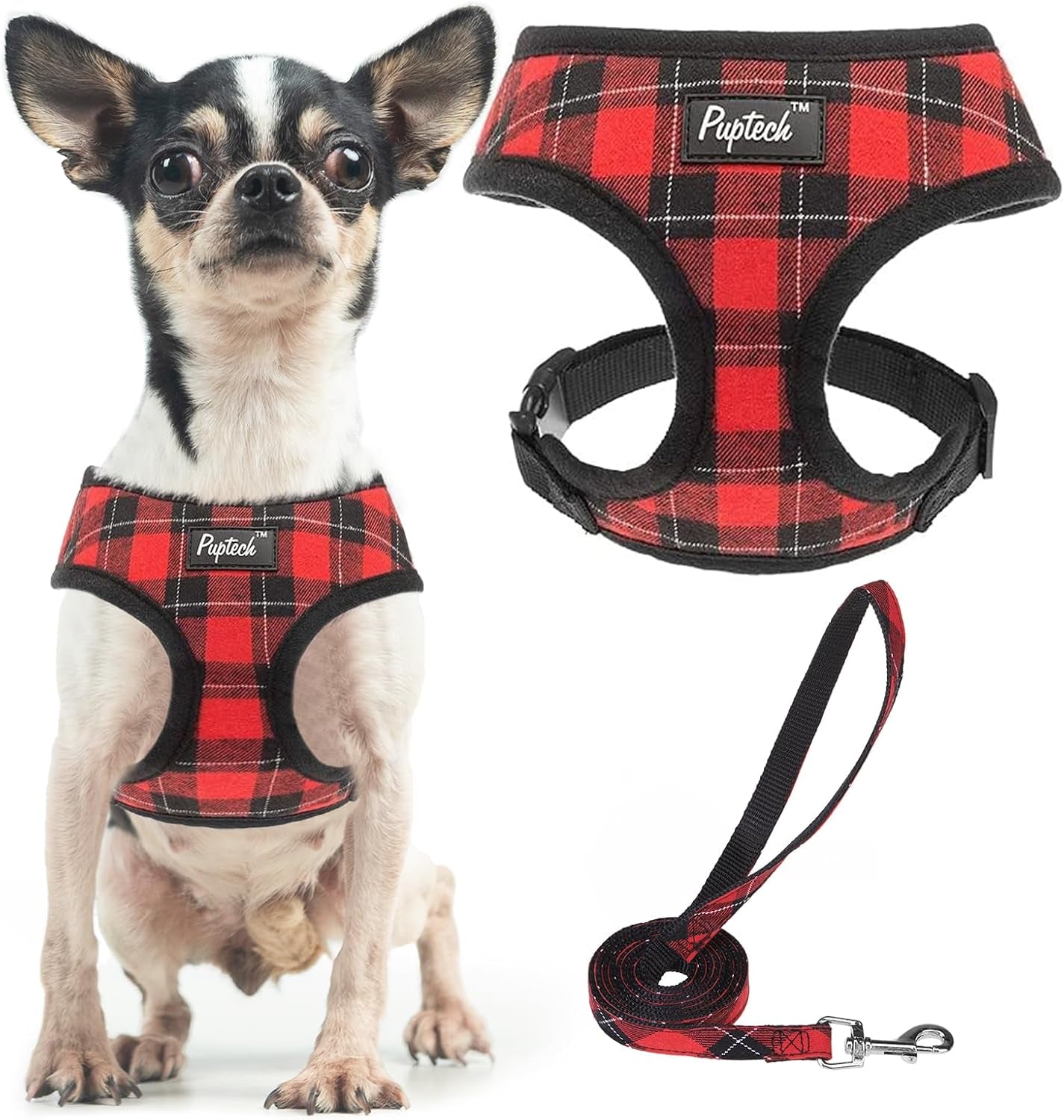 pupteck-soft-mesh-dog-harness-small-sized-and-leash-set-pet-puppy-cat-comfort-padded-vest-no-pull-harnesses-beige-s