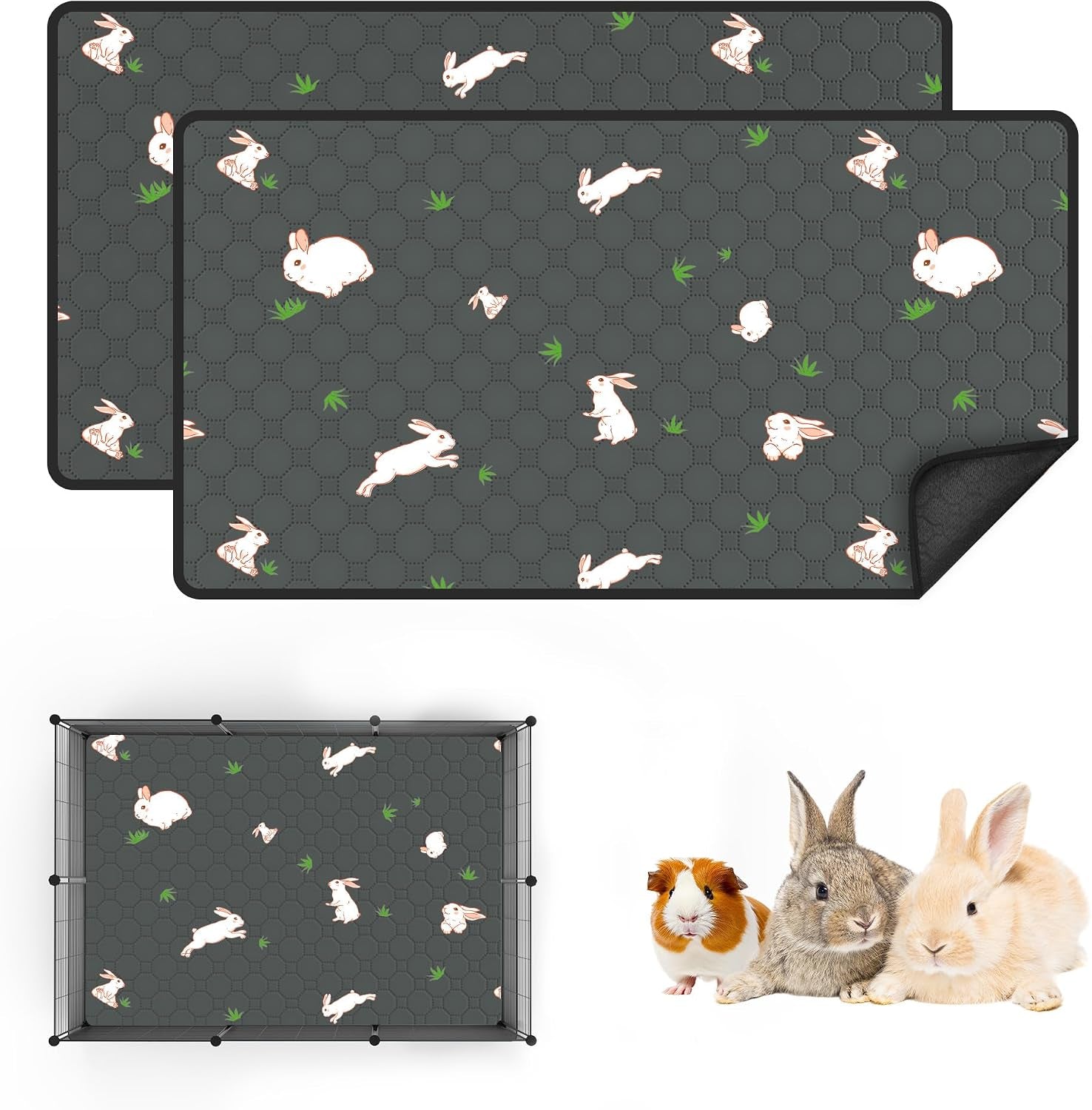 2-pack-guinea-pig-cage-liner-24-x-47-reusable-guinea-pig-bedding-washable-absorbent-pee-pads-for-dogs-rabbit-chinchilla-hamster-leakproof-anti-slip