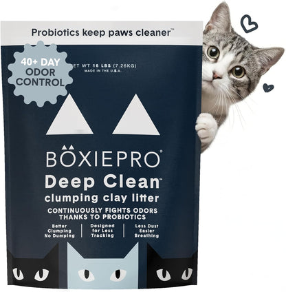 Boxie Probiotic Clumping Cat Litter 40+ Day Odor Control Dust Free 16 Lb1