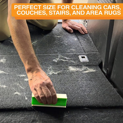 Furdozer Pet Hair Remover & Auto Detailing Tools - Cat & Dog Hair Remover for Carpets, Car Interiors, Couches, Bedding, & Pet Furniture (Green, (2 Pack) - X3 PRO)8