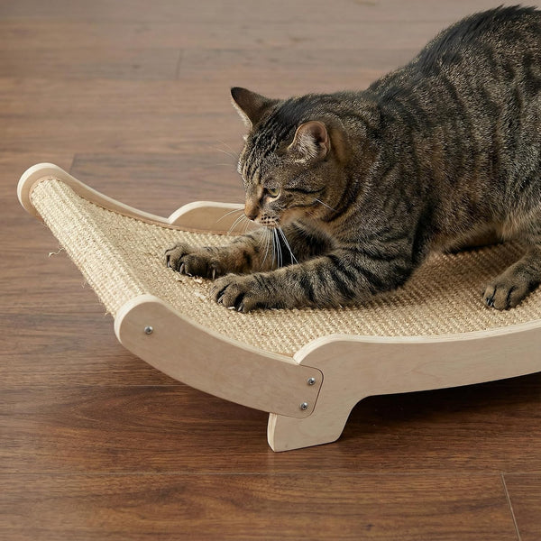 Sisal Cat Scratcher Bed for Indoor Cats Hammock for Scratching Pad Cat Chair Nartural Sisal Scratch Post for Large Cats Scratcher Lounge, Wooden Cat7