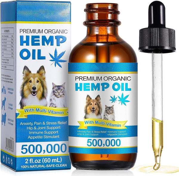 Oil for Dogs & Cats 60Ml,Pet Oil for Pain,Skin,Arthritis Pain,Pain Relief,Calming,Omega 3,6,9 for Dog Emotions,Barking & Dog Joints,Supports & Maintains Healthy Joints (1 Pack, Blue)1