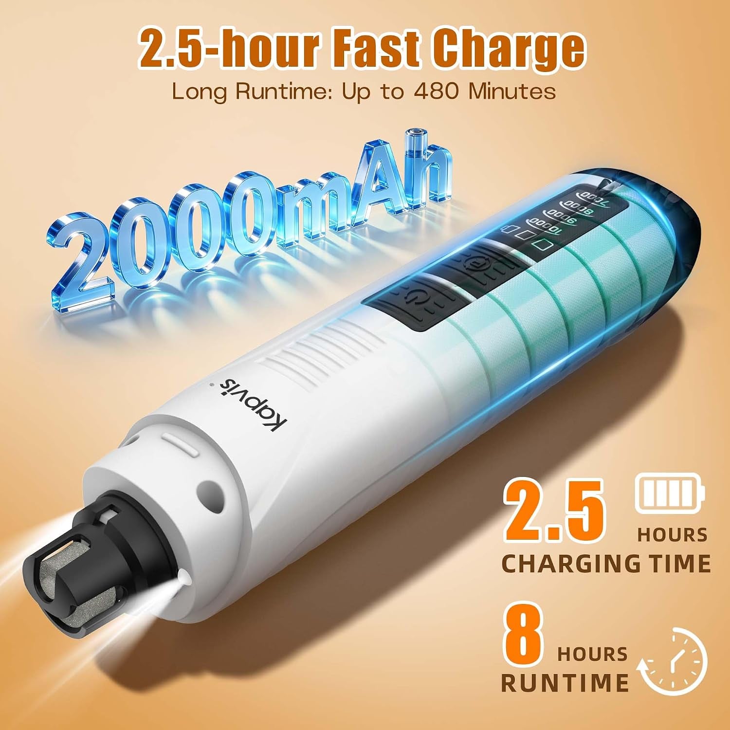 dog-nail-grinder-with-2-led-lights-4-speed-pet-nail-grinder-for-dogs-cats-kapvis-electric-dog-nail-trimmer-quiet-2-grinding-heads-included-digital-display-2-led-lights-2-5hr-charge-for-480min-use