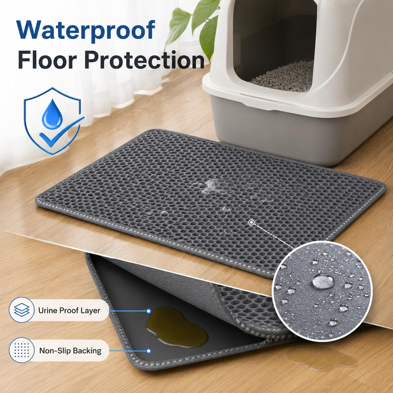 cat-litter-mat-21-x-14-inch-double-layer-eva-honeycomb-kitty-litter-trapping-mat-waterproof-urine-proof-non-slip-litter-box-floor-pad-easy-to-clean-scatter-control-mat-grey