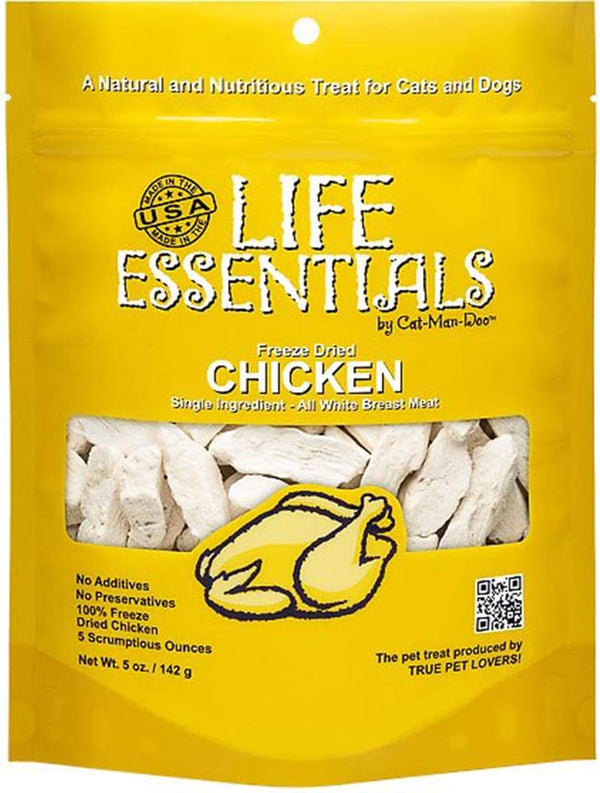 Life Essentials by Cat-Man-Doo | Chicken - 5Oz. Bag | Freeze Dried Chicken Cat & Dog Treats | Healthy, Single Ingredient, Training Treats, High Protein | Cooked & Freeze-Dried White Chicken Breast Meat, Healthy Chicken Cat Treats & Dog Treats, High Protein, Toppers, Made in USA4