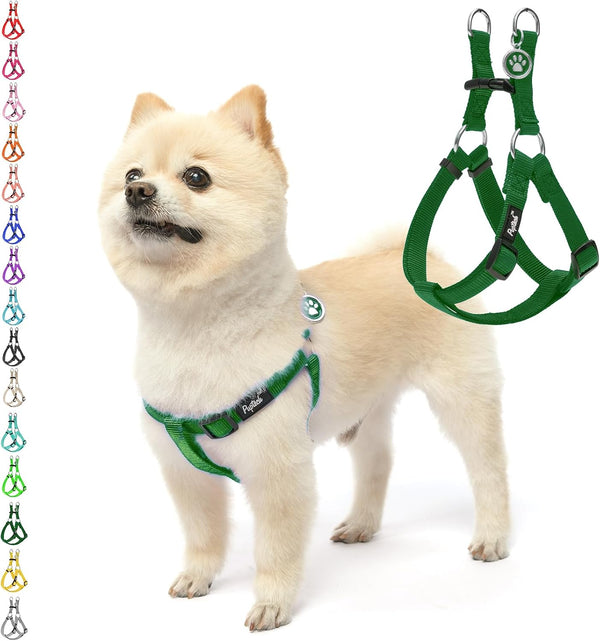 PUPTECK No Pull Dog Harness Soft Adjustable Basic Nylon Step in Puppy Vest Outdoor Walking with ID Tag65