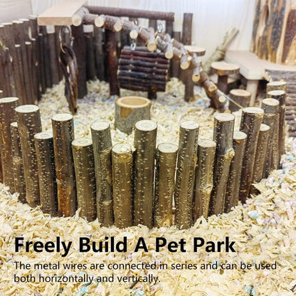 Flexible Hamster Wooden Bridge, 11.8In Fence for Cage Accessories | Rat Wood Sticks Ladder for Platforms Decor Stuff Hides2
