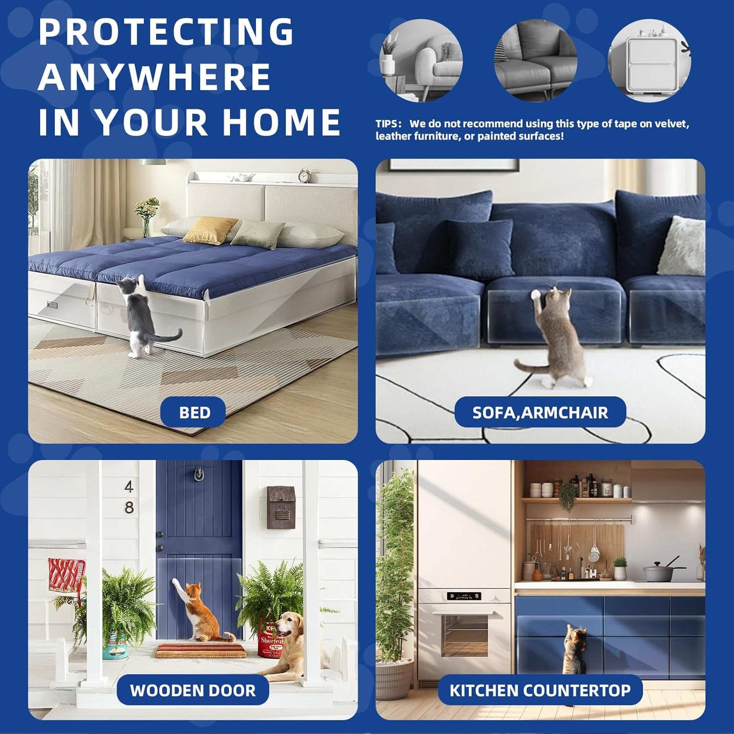toosoft-anti-cat-scratch-furniture-protector-clear-vinyl-196-9x16-5-couch-protector-from-cat-claws-thicken-single-sided-sticky-flexible-dog-tape-for-furniture-for-couch-corner-door-walls-bed