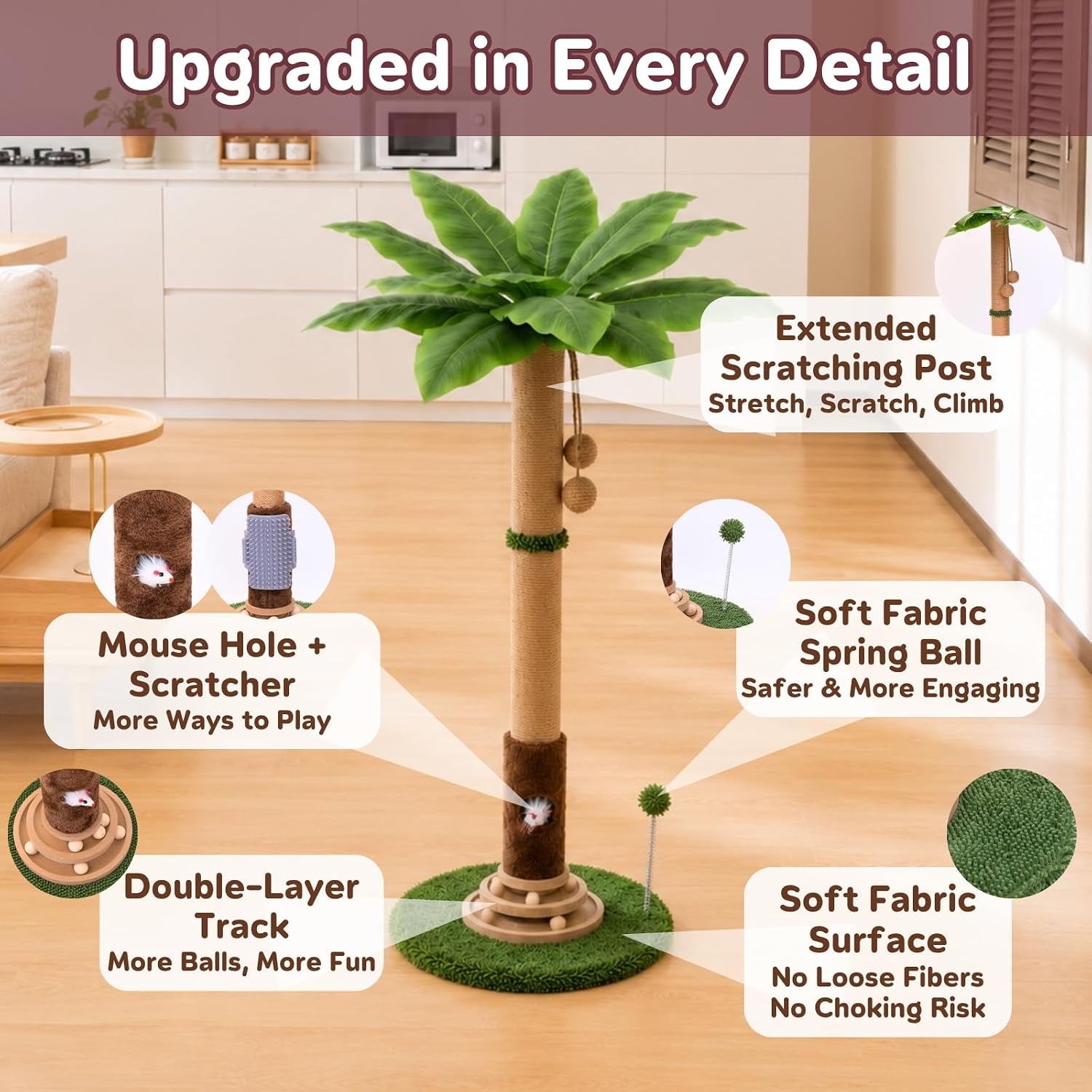 aixinpet-cat-scratching-post-upgraded-40-tall-cat-scratcher-tree-tower-scratching-posts-for-indoor-cats-with-cat-toy-mouse-hole-spring-ball-and-interactive-wooden-ball-for-kittens-adults-cats