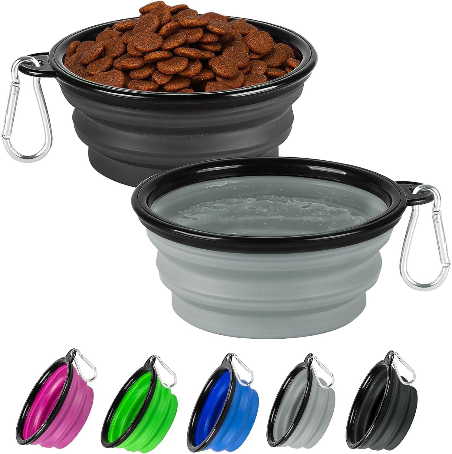collapsible-dog-bowl-large-34oz-travel-dog-water-bowl-portable-2-pack-2-carabiner-clips-silicone-travel-dog-bowl-foldable-feeding-watering-dish-bowl-for-parking-walking-camping