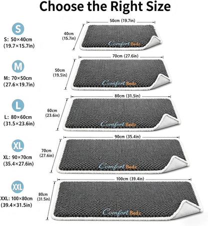 Orthopedic Dog and Cat Bed, Plush Calming Pet Mat, Gray, for Small Dogs and Cats 50 Cm3