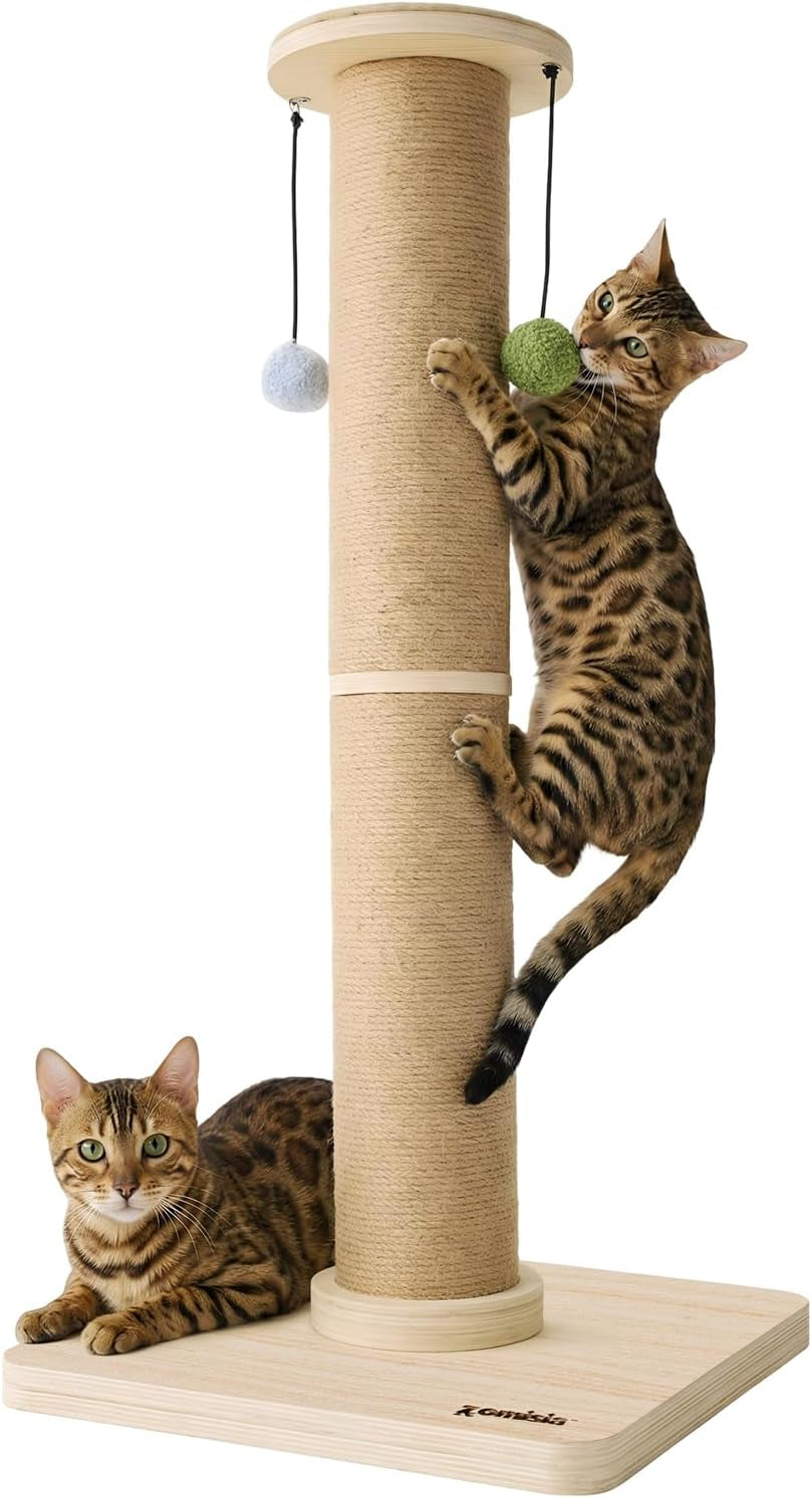 zomisia-35-tall-cat-scratching-post-for-indoor-cats-adults-4-7-large-scratch-post-thicken-wooden-base-sisal-scratcher-top-dangling-balls-super-sturdy