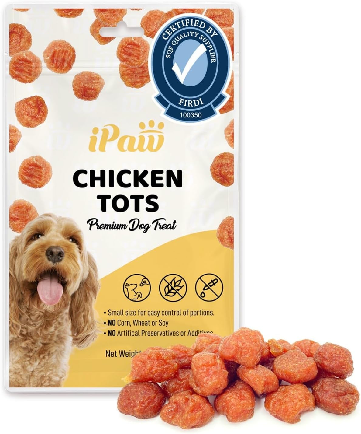 ipaw-chicken-tots-dog-treat-sqf-certified-production-process-training-treat-puppy-training-human-grade-training-reward-hypoallergenic-easy-to-digest
