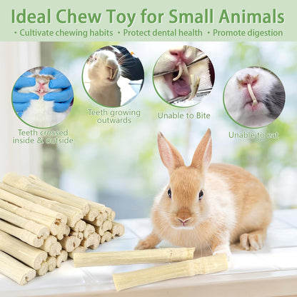 300G Sweet Bamboo Sticks for Rabbits, Bunny Chew Toys for Small Pets | Natural Bamboo Chews for Rabbits, Chinchillas, Guinea Pigs, Hamsters, Squirrels,And Small Animal Teeth Grinding4