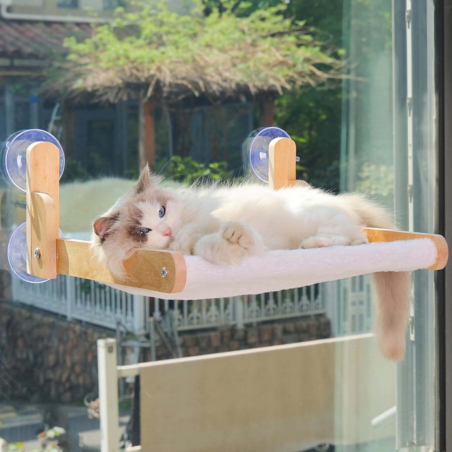 cat-window-perch-with-wooden-frame-aloxina-foldable-cat-hammock-bed-for-indoor-cats-breathable-sandwich-mesh-cover-strong-suction-cups-no-drilling-supports-large-cats