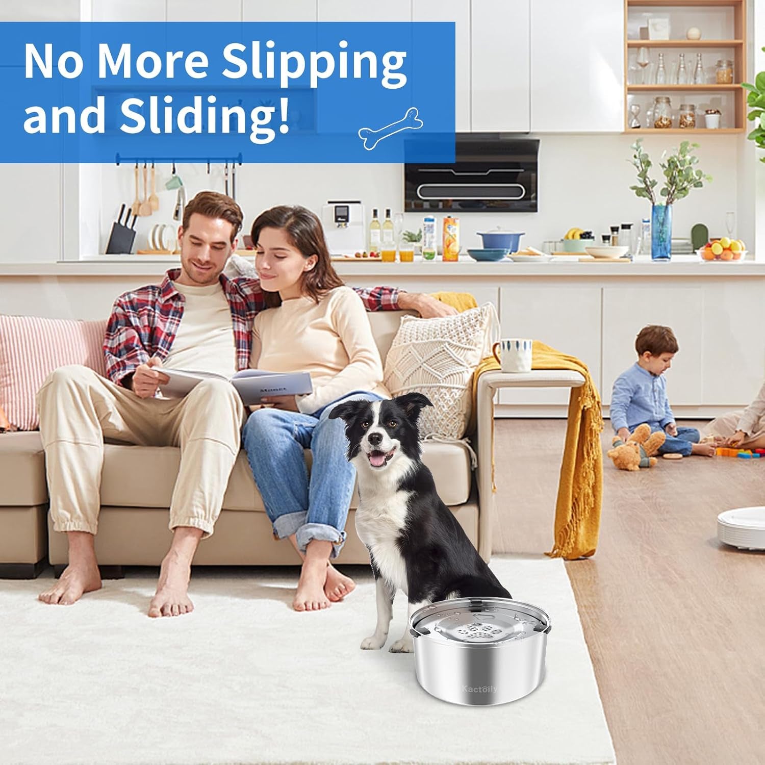 kactoily-3l-101oz-large-capacity-dog-water-bowl-stainless-steel-no-spill-dog-bowls-slow-drinking-dog-water-feeder-dispenser
